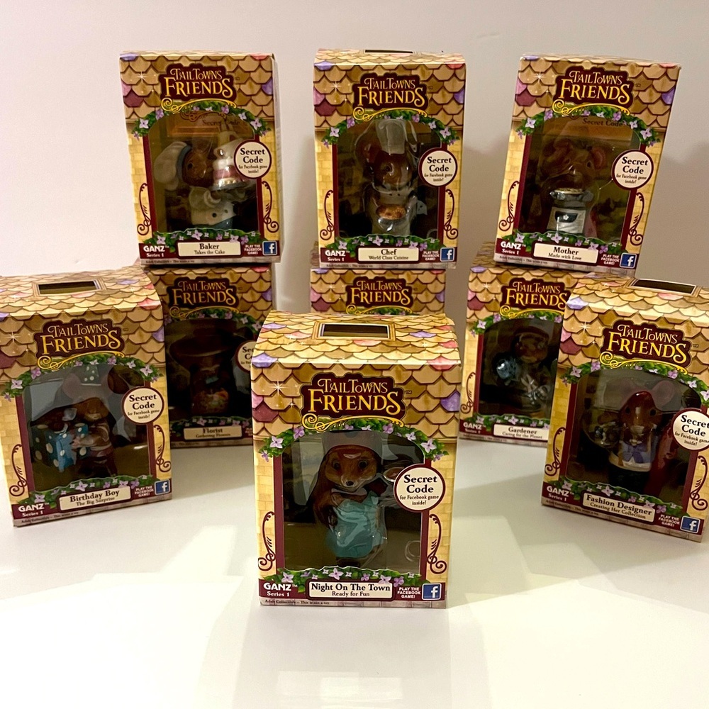 GANZ Tail Town Friends Collection Each box contains a Unique Tail Towns Animal
